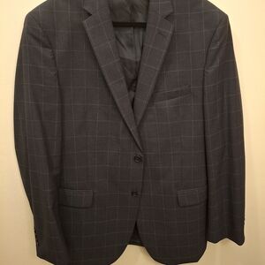 Jos. A. Bank pre-owned 44 Long Grey/Navy Suit Jacket